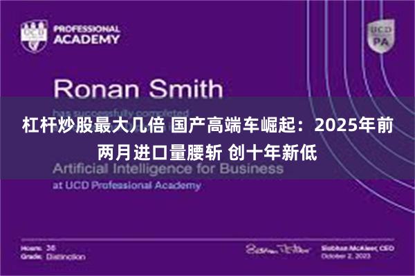 杠杆炒股最大几倍 国产高端车崛起：2025年前两月进口量腰斩 创十年新低