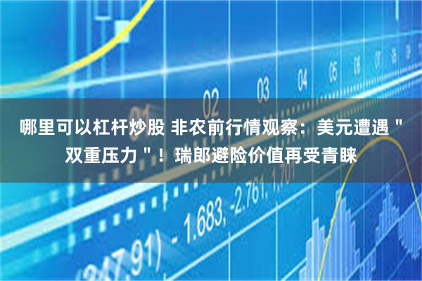 哪里可以杠杆炒股 非农前行情观察：美元遭遇＂双重压力＂！瑞郎避险价值再受青睐